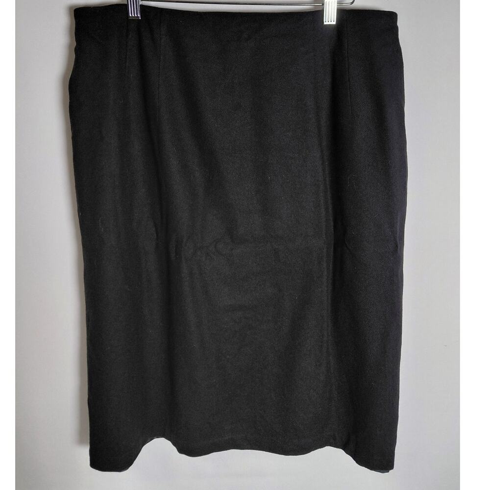 Sag Harbor Woman Wool Skirt Black Plus Lined WomenSize 16W